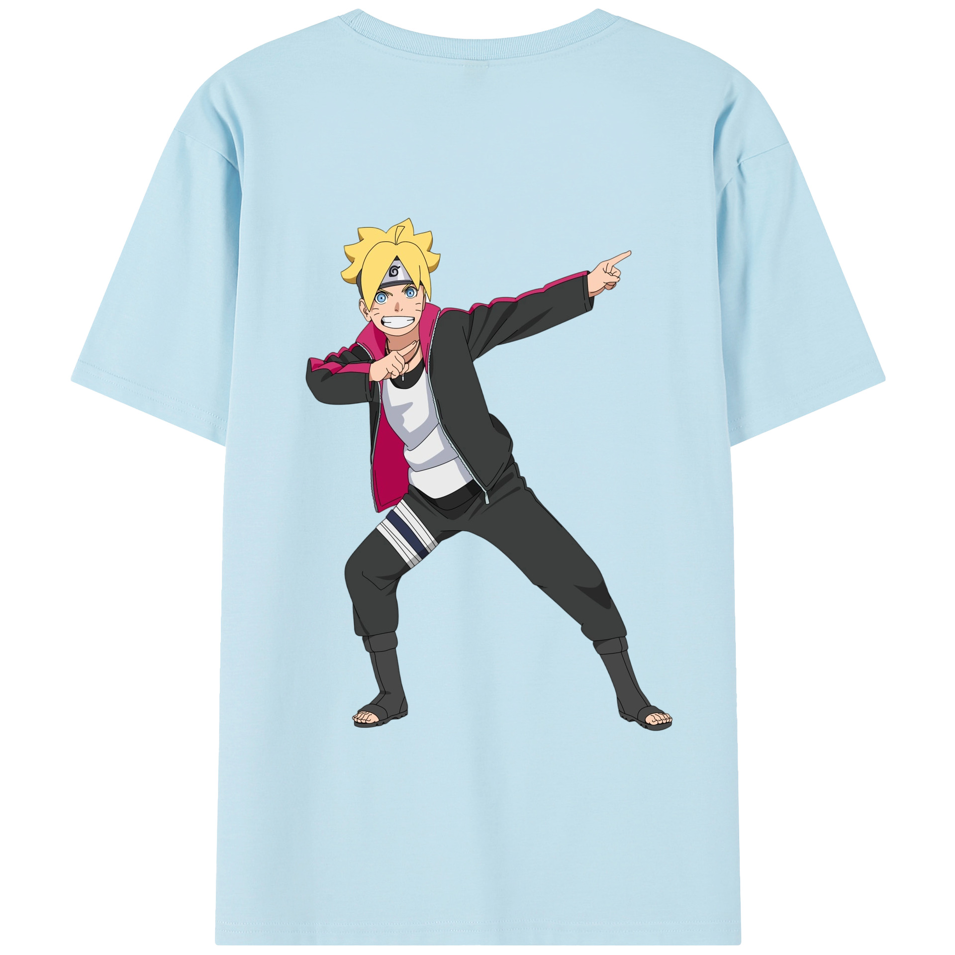 （画像用） NARUTO -ナルト- うずまき ボルト Uzumaki Boruto 綿100％半袖Tシャツ（背面プリント）